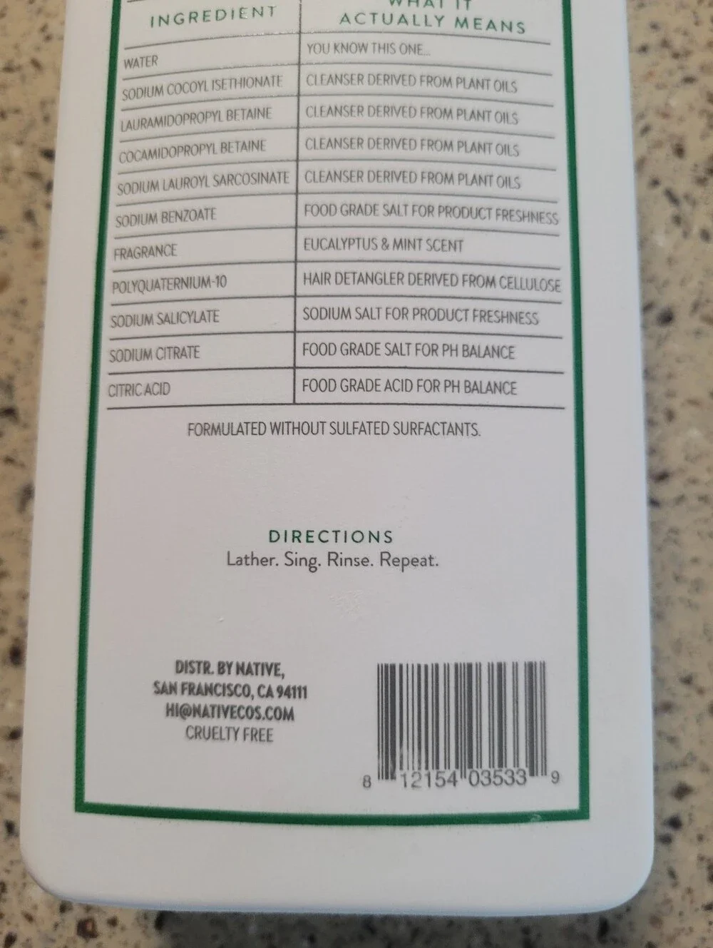 Native scalp refreshing
